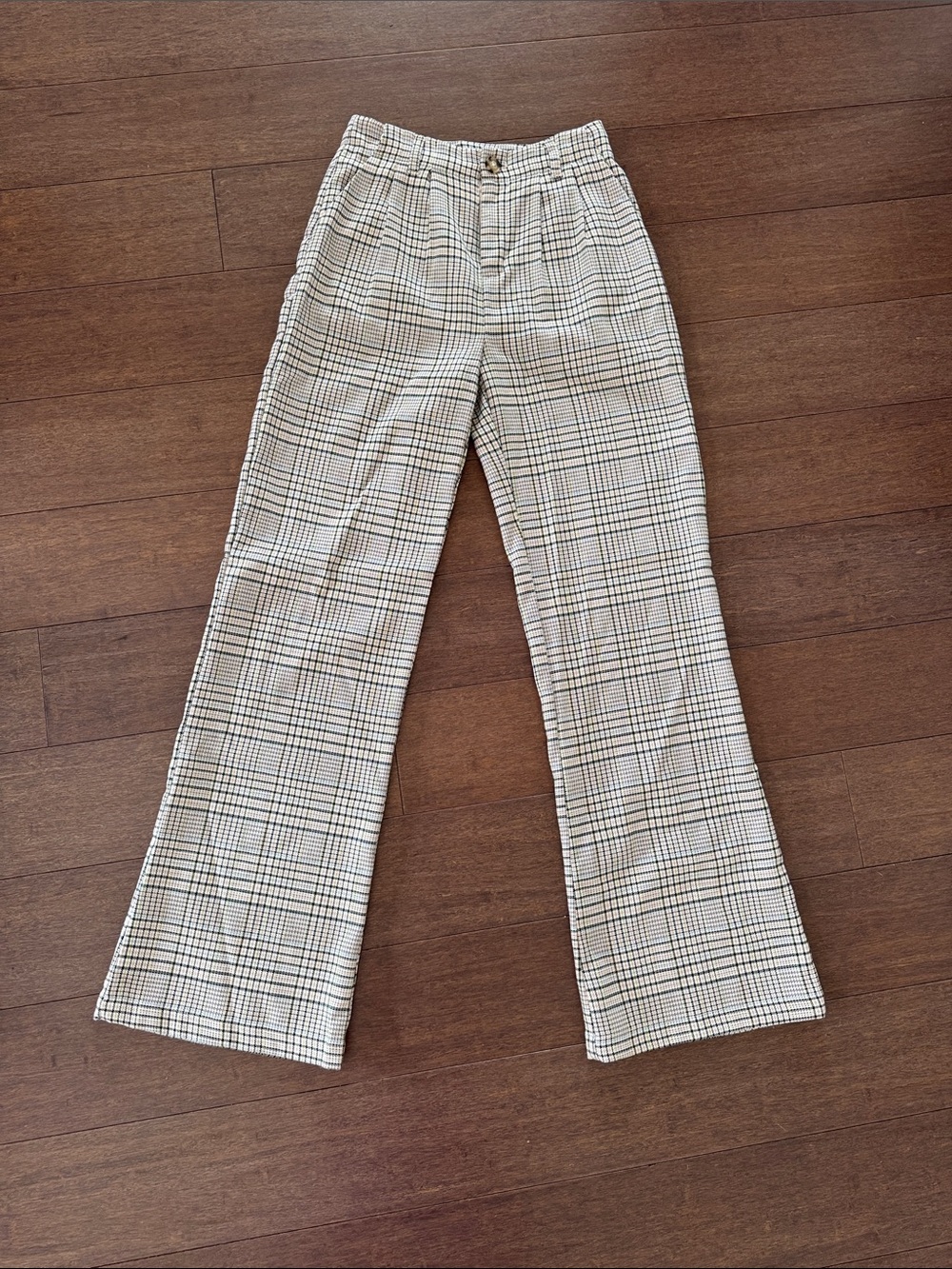Plaid Wide Leg Trousers